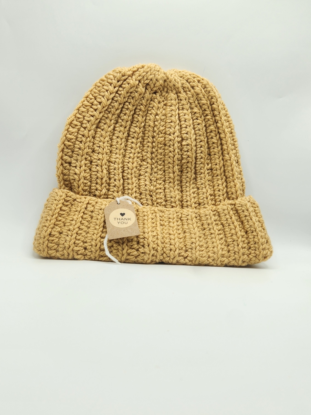 Champagne /Tan Handmade Crochet Winter Unisex Beanie Cap Hat For Men And Women